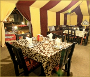 Restaurant in Akabar Luxury Desert Camp is a place you can not miss in Morocco