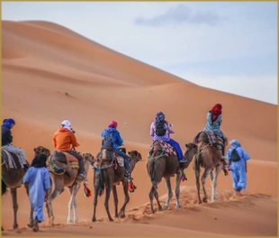 Merzouga adventure camel trek for 1,2 or more nights in luxury desert camp