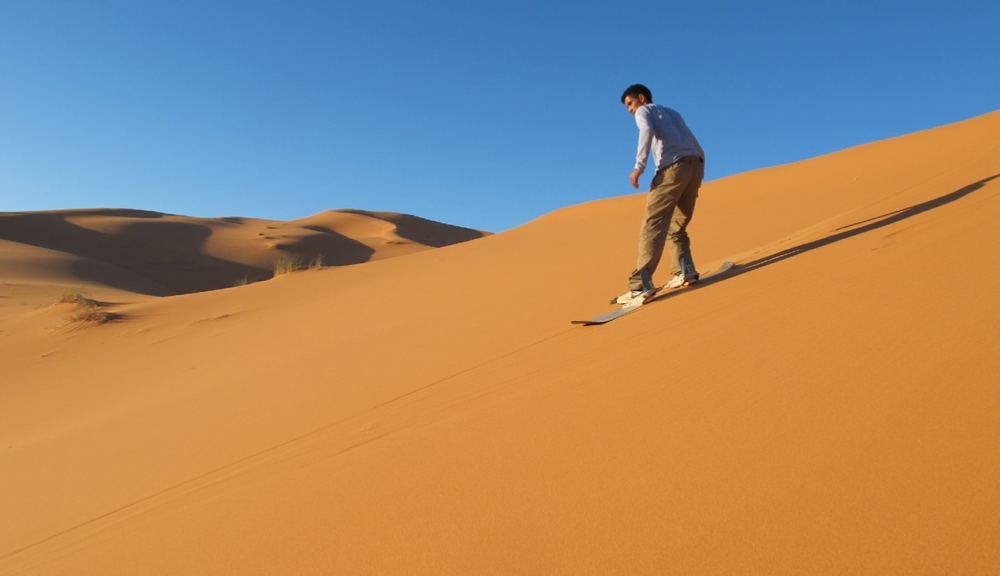 Merzouga sandboarding - adventure Erg Chebbi excursions