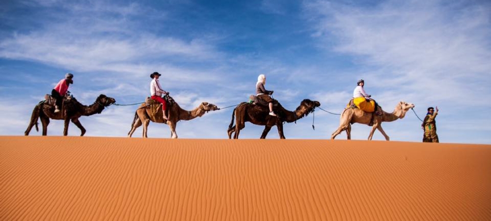 Merzouga adventure camel trek for 1,2 or more nights in luxury desert camp