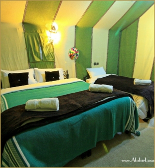 Triple bed - Luxury Camp Akabar, Merzouga