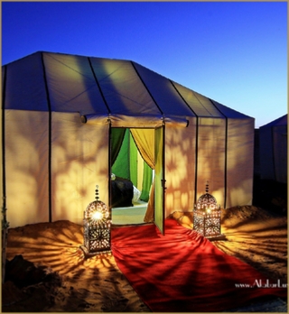 Triple bed - Luxury Camp Akabar, Merzouga