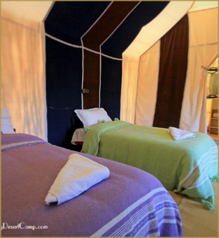Triple bed - Luxury Camp Akabar, Merzouga