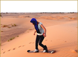 Merzouga sandboarding - adventure Erg Chebbi excursions